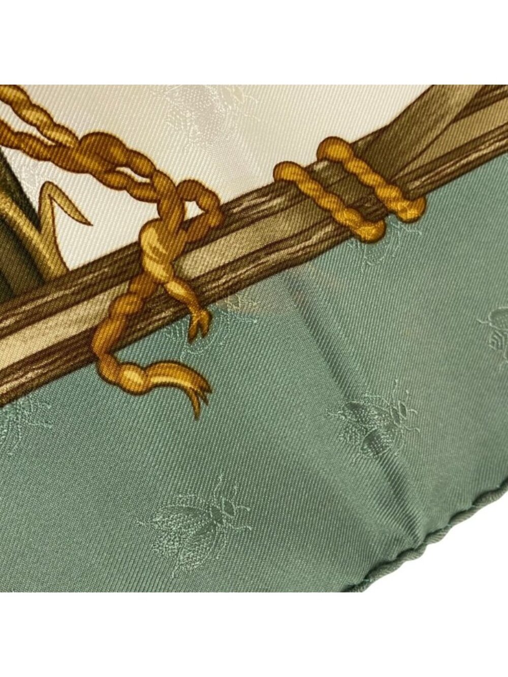 ★SOLD★ Hermes Carre 90 Herbier de Gavarnie Pressed Flowers of Scarf Green - Picture 8 of 10